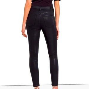NWT! 7 for all mankind ink blue coated denim size 25